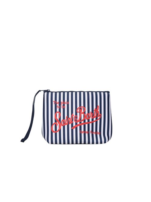 Pochette Aline Stripes Mini in scuba con stampa a righe piccole Mc2 Saint Barth | ALIN00107714L